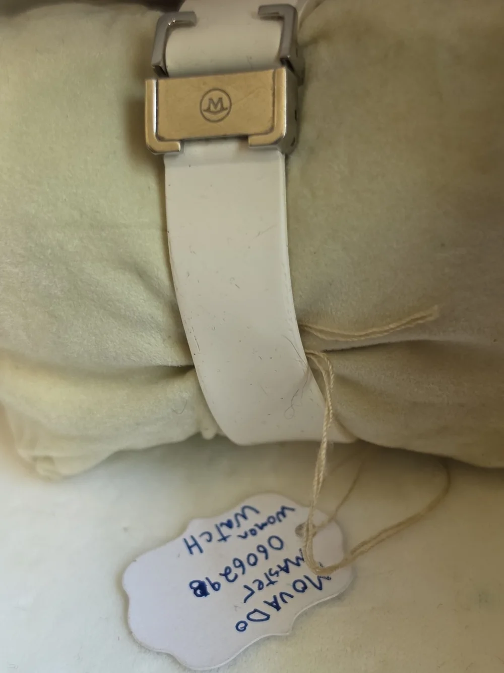 Rare Movado Master White Dial Watch with Double Row Diamond Bezel.working